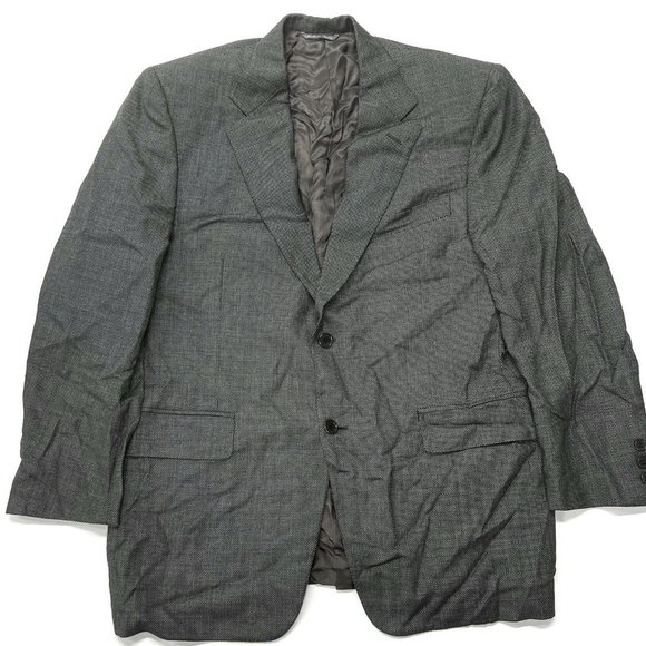 Canali Super 120s 40R Italy Suit Jacket Gray 100% Pure Wool Blazer Sport Coat - Picture 1 of 9